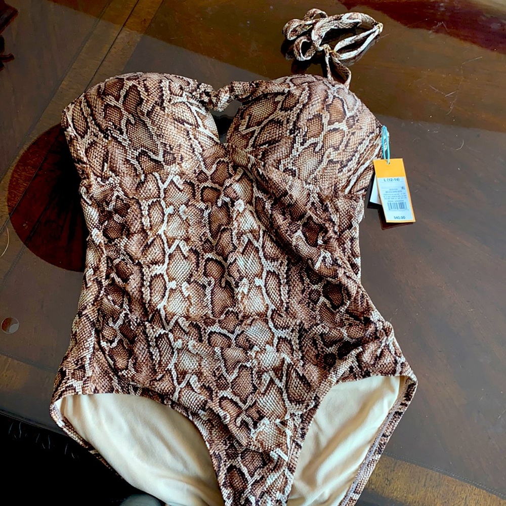 Animal print bathing suit
